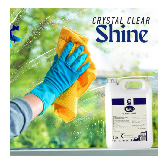 Thrill High-Grade Streak-Free Glass Cleaner 5L – Powerful Formula for Crystal Clear Shine | Fast-Drying, Smudge-Free Finish | Ideal for Windows, Mirrors & Automotive Glass