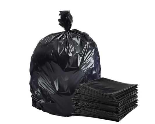 Black & White Garbage Bags – Heavy Duty Trash Bags | Multiple Sizes & Quantities | Strong Disposable Waste Bags for Home, Office, Commercial Use
