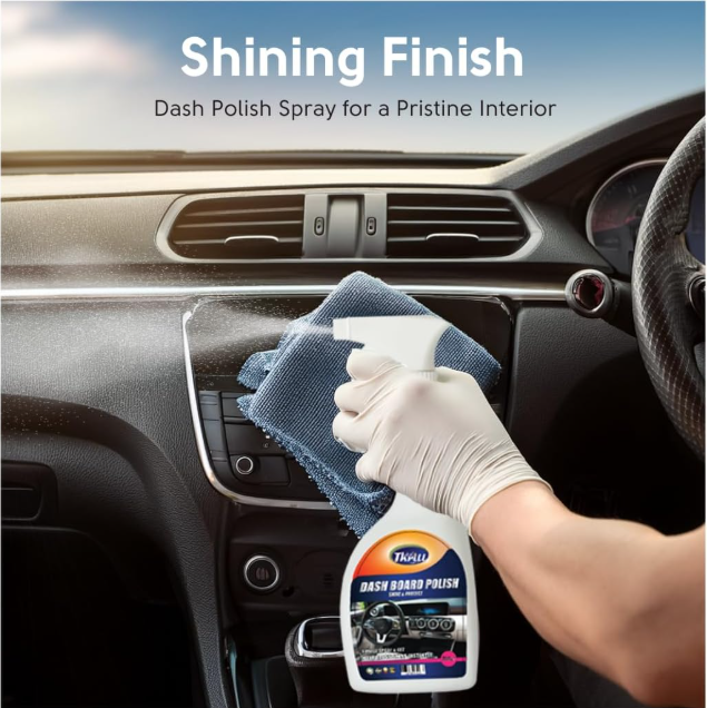 Thrill Dashboard Polish 700ML – Pack of 3 | Premium Car Interior Cleaner & Protector | Long-Lasting Shine for Dashboard, Vinyl, Plastic & Leather