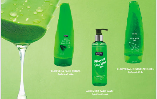 Reborn Beauty Aloe Vera Face Wash & Moisturizing Gel 250ml – Hydrating Cleanser & Soothing Gel for All Skin Types – Gentle Daily Skincare – UAE