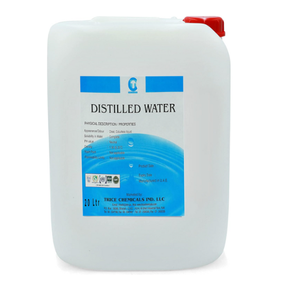 Thrill Distilled Water 20L Can – Ultra-Pure Deionized Water for Battery, Laboratory, Steam Iron, Engine & Industrial Use