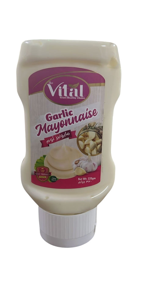 Vital Flavored Mayonnaise – 320g PET Squeeze Bottle – Garlic, Chili, Lemon, Herb & More – Smooth & Tasty Mayo