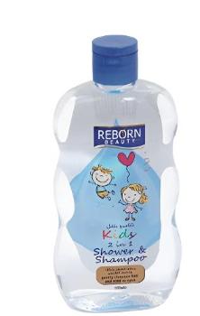 Reborn Beauty Kids 2in1 Shower Gel & Shampoo – 500ml – Gentle Daily Wash for Kids