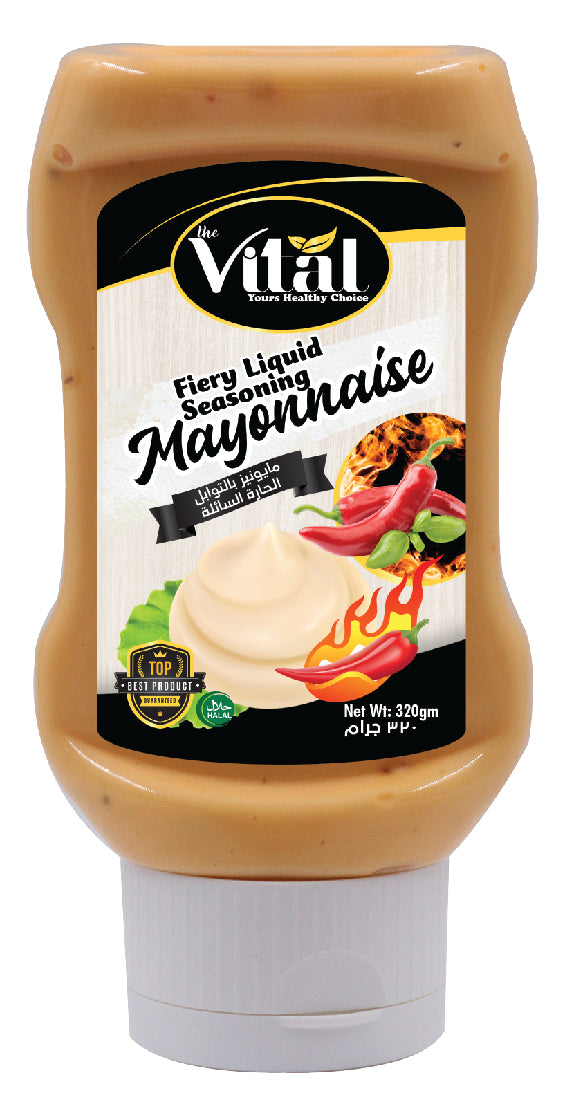 Vital Flavored Mayonnaise – 320g PET Squeeze Bottle – Garlic, Chili, Lemon, Herb & More – Smooth & Tasty Mayo