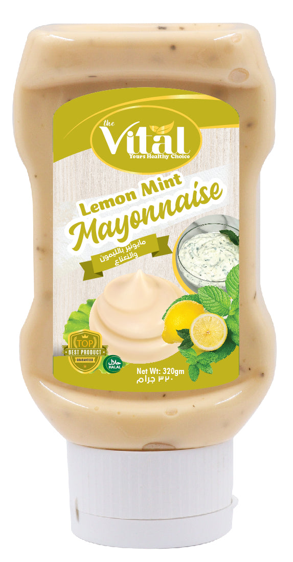 Vital Flavored Mayonnaise – 320g PET Squeeze Bottle – Garlic, Chili, Lemon, Herb & More – Smooth & Tasty Mayo