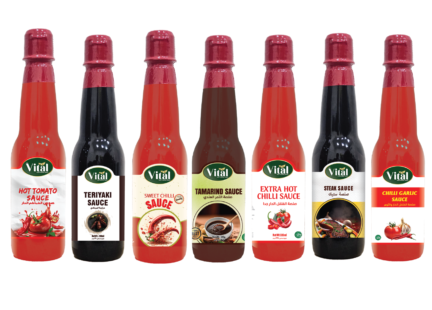 Vital Premium Sauces – Authentic Taste in 335ml PET Bottles | Wholesale Carton of 12 Bottles | Ideal for Cooking & Food Service