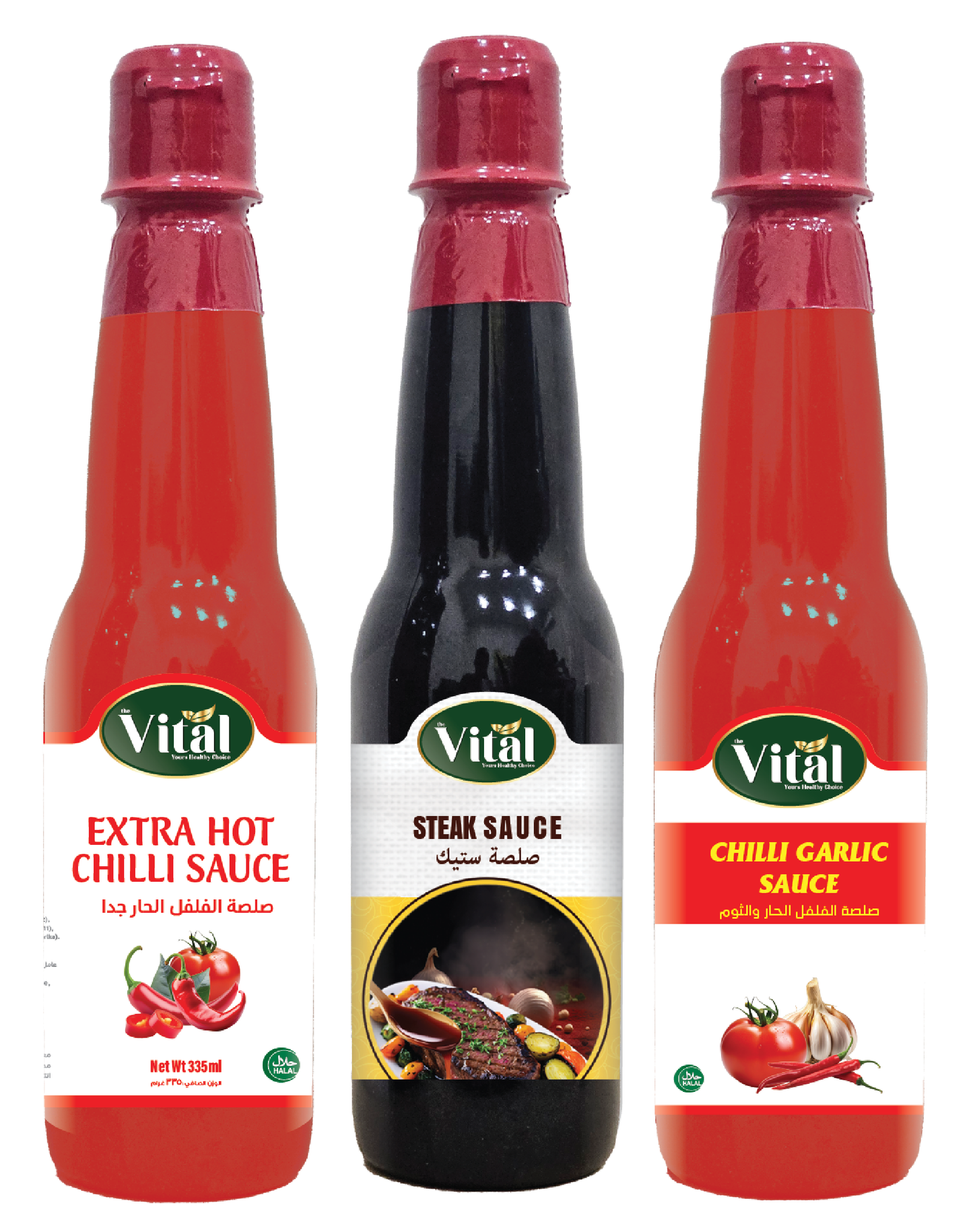 Vital Premium Sauces – Authentic Taste in 335ml PET Bottles | Wholesale Carton of 12 Bottles | Ideal for Cooking & Food Service