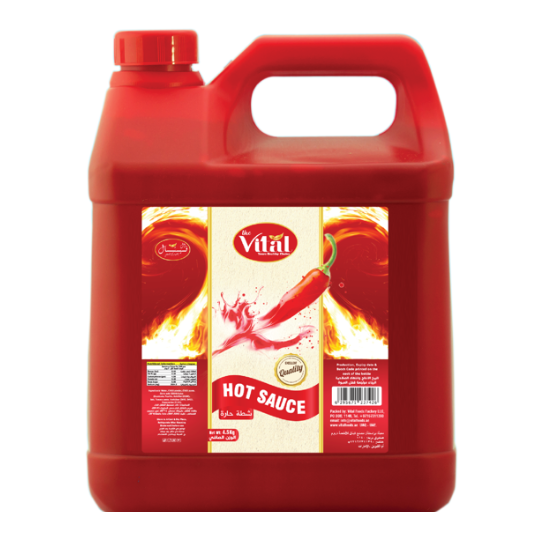 Vital Hot Sauce – Authentic Spicy Chili Sauce – Available in 88ml, 473ml & 4.5KG Gallon – Bulk & Retail Variants for Restaurants, Catering & Home Use