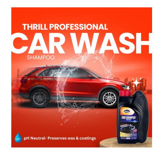 Thrill Car Shampoo 3 Ltr Pack of 2 – Deep Cleaning, Streak-Free Shine, Easy Car Wash Solution