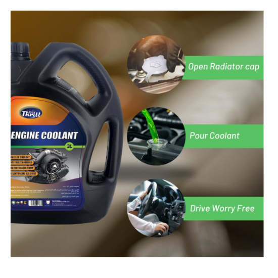 Thrill Engine Coolant 3 Ltr Pack of 2 – Superior Protection, Long-Lasting Performance, Easy Usage