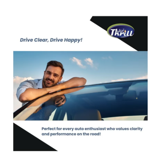 Thrill Windshield Washer Fluid 5 Ltr – Ready-to-Use Glass Cleaner for Cars, SUVs & Trucks | Streak-Free Shine | Bug, Dirt & Grime Remover | UAE Automotive Use