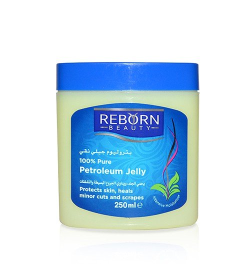 Reborn Beauty Petroleum Jelly 250ml – Multi-Purpose Skin Protectant & Moisturizer – For Dry Skin, Cracked Heels, Lips & Baby Care – UAE